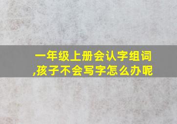 一年级上册会认字组词,孩子不会写字怎么办呢