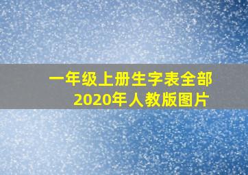 一年级上册生字表全部2020年人教版图片