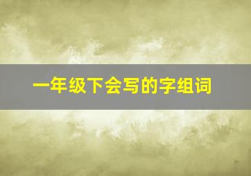 一年级下会写的字组词