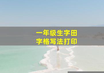 一年级生字田字格写法打印