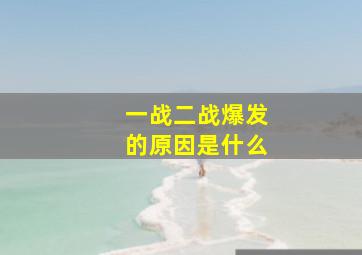 一战二战爆发的原因是什么