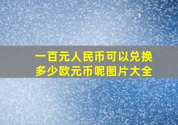 一百元人民币可以兑换多少欧元币呢图片大全