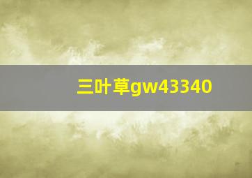 三叶草gw43340