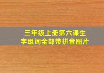 三年级上册第六课生字组词全部带拼音图片