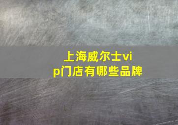 上海威尔士vip门店有哪些品牌