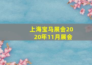 上海宝马展会2020年11月展会