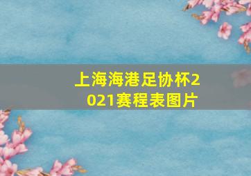 上海海港足协杯2021赛程表图片