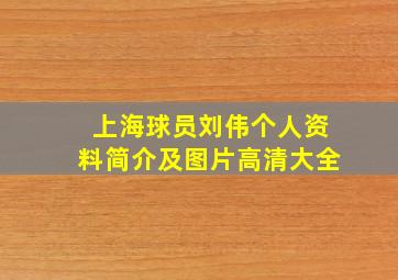 上海球员刘伟个人资料简介及图片高清大全