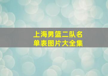 上海男篮二队名单表图片大全集