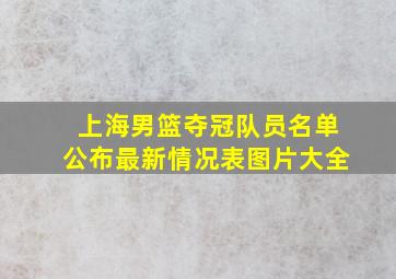 上海男篮夺冠队员名单公布最新情况表图片大全