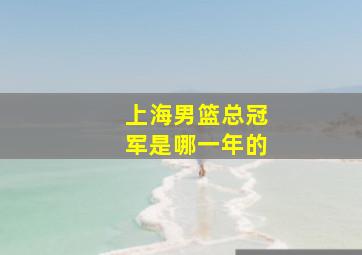 上海男篮总冠军是哪一年的