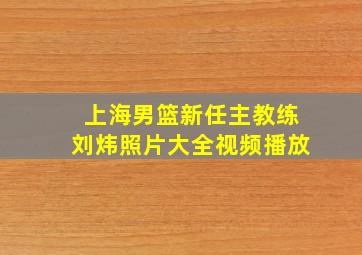 上海男篮新任主教练刘炜照片大全视频播放