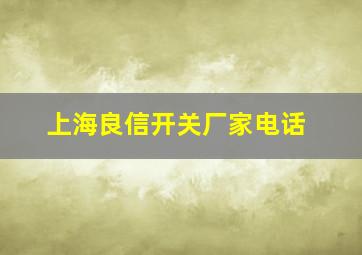 上海良信开关厂家电话