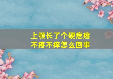 上颚长了个硬疙瘩不疼不痒怎么回事