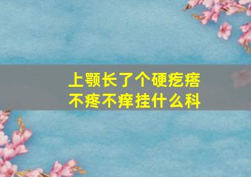 上颚长了个硬疙瘩不疼不痒挂什么科