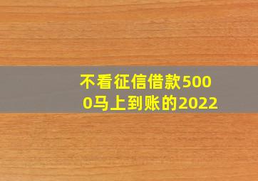 不看征信借款5000马上到账的2022