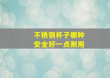 不锈钢杯子哪种安全好一点耐用