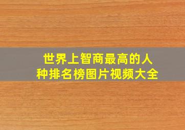 世界上智商最高的人种排名榜图片视频大全