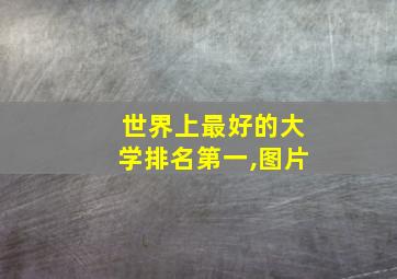 世界上最好的大学排名第一,图片