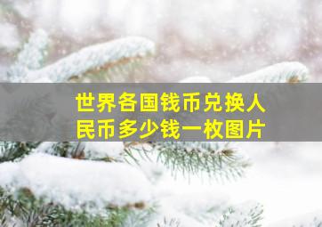 世界各国钱币兑换人民币多少钱一枚图片