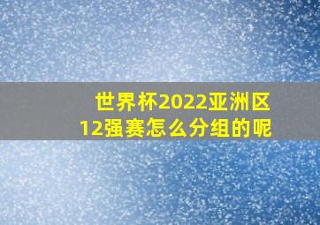 世界杯2022亚洲区12强赛怎么分组的呢