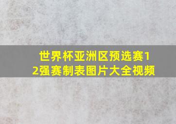 世界杯亚洲区预选赛12强赛制表图片大全视频