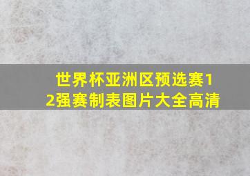 世界杯亚洲区预选赛12强赛制表图片大全高清