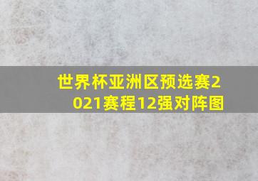 世界杯亚洲区预选赛2021赛程12强对阵图