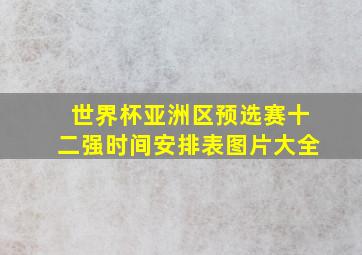 世界杯亚洲区预选赛十二强时间安排表图片大全