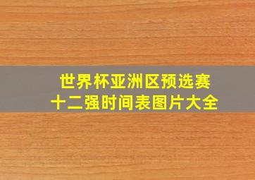 世界杯亚洲区预选赛十二强时间表图片大全