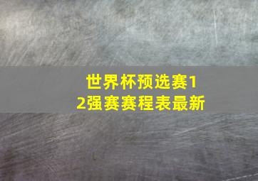 世界杯预选赛12强赛赛程表最新