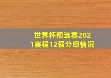 世界杯预选赛2021赛程12强分组情况