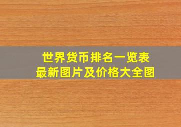 世界货币排名一览表最新图片及价格大全图