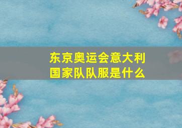 东京奥运会意大利国家队队服是什么