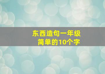 东西造句一年级简单的10个字