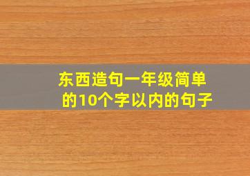 东西造句一年级简单的10个字以内的句子