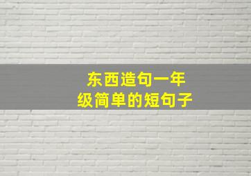 东西造句一年级简单的短句子