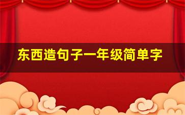 东西造句子一年级简单字