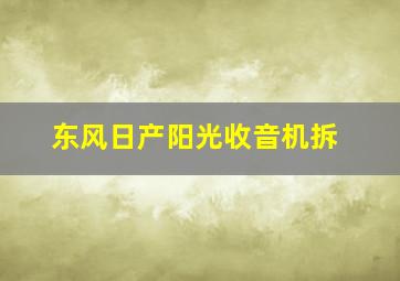 东风日产阳光收音机拆