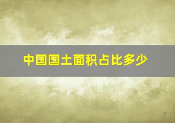 中国国土面积占比多少