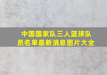 中国国家队三人篮球队员名单最新消息图片大全