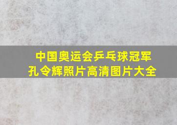 中国奥运会乒乓球冠军孔令辉照片高清图片大全