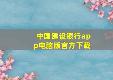 中国建设银行app电脑版官方下载