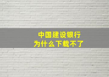 中国建设银行为什么下载不了