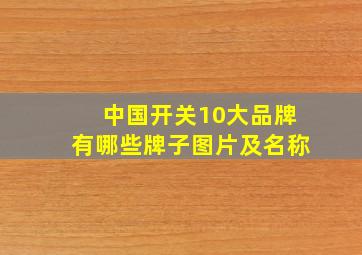 中国开关10大品牌有哪些牌子图片及名称