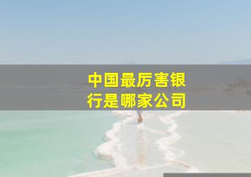 中国最厉害银行是哪家公司