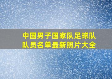 中国男子国家队足球队队员名单最新照片大全