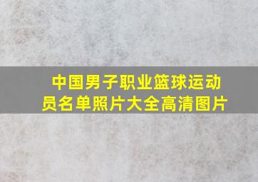 中国男子职业篮球运动员名单照片大全高清图片