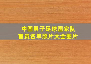 中国男子足球国家队官员名单照片大全图片