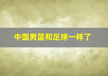 中国男篮和足球一样了